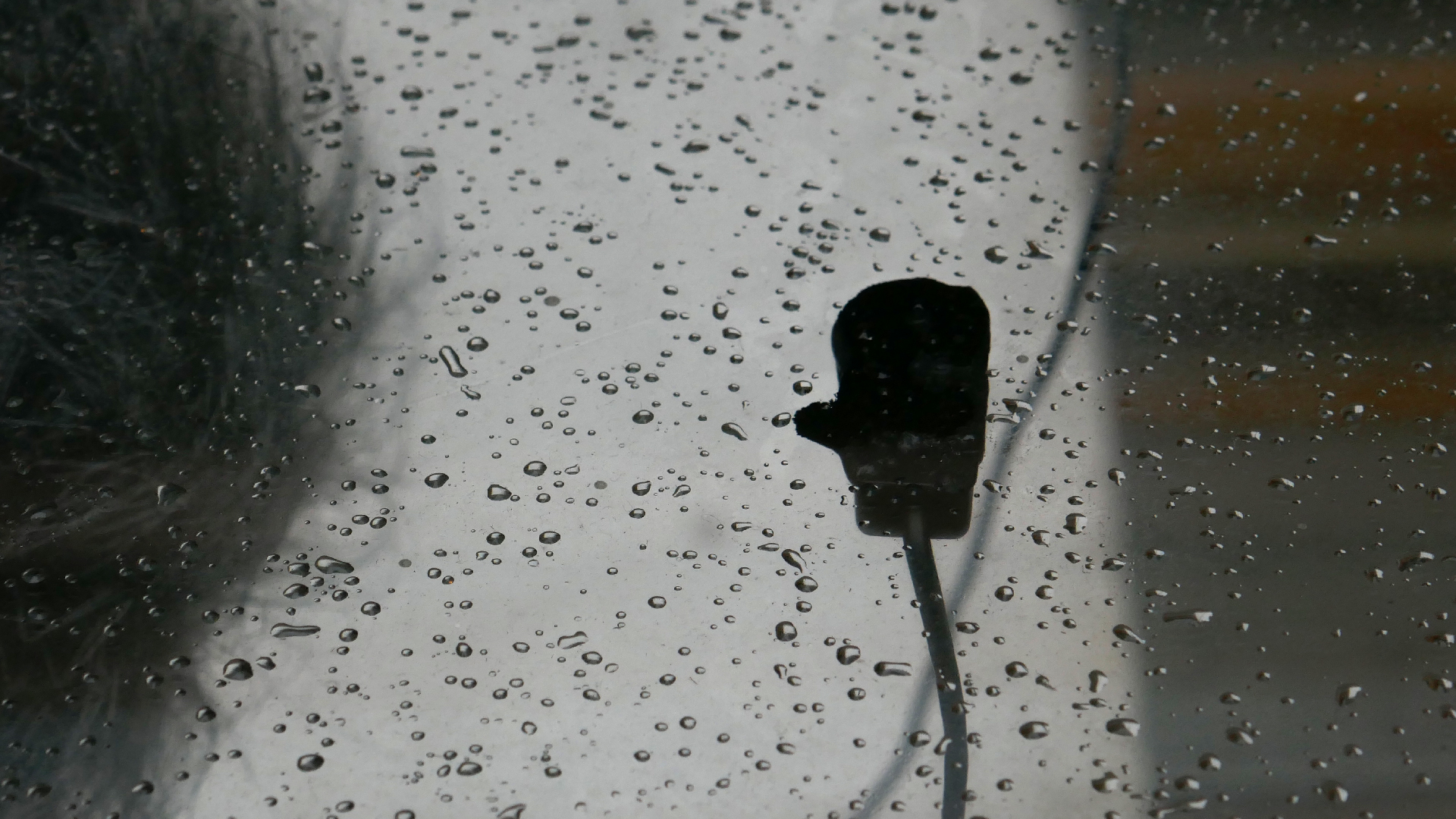 2022-02-16 Das Kleine Regen Rhythmus Orchester (Fensterglas einfach, im Bilderrahmen, III) (Audio, Video)